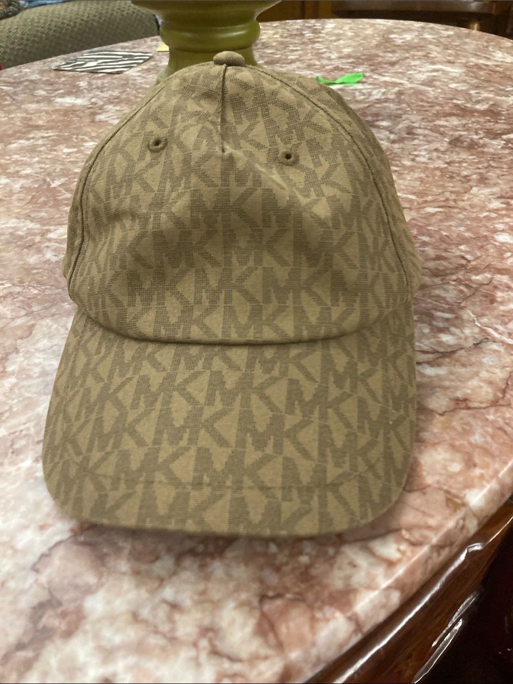 Michael Kors Tan/Brown MK Logo Baseball Cap
